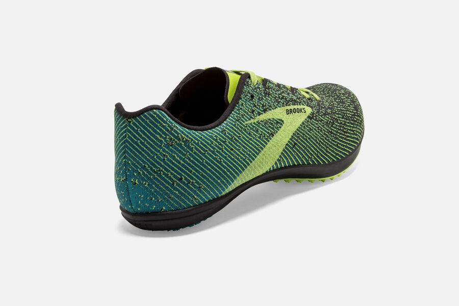 Brooks Running Shoes - Mach 19 Spikeless Spikes Mens - Black/Green - PQU-709158